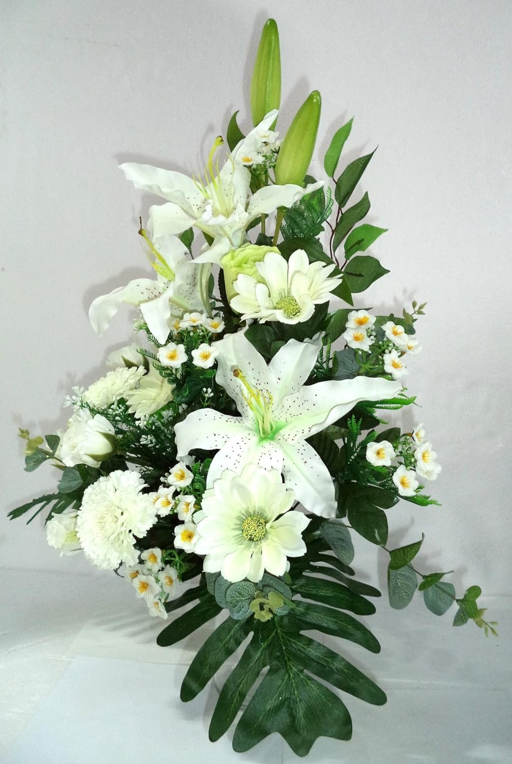 LBA Centro de Flores Artificiales para Cementerio, Preparado para Introducir en los Botes de Tumbas o Nichos.
