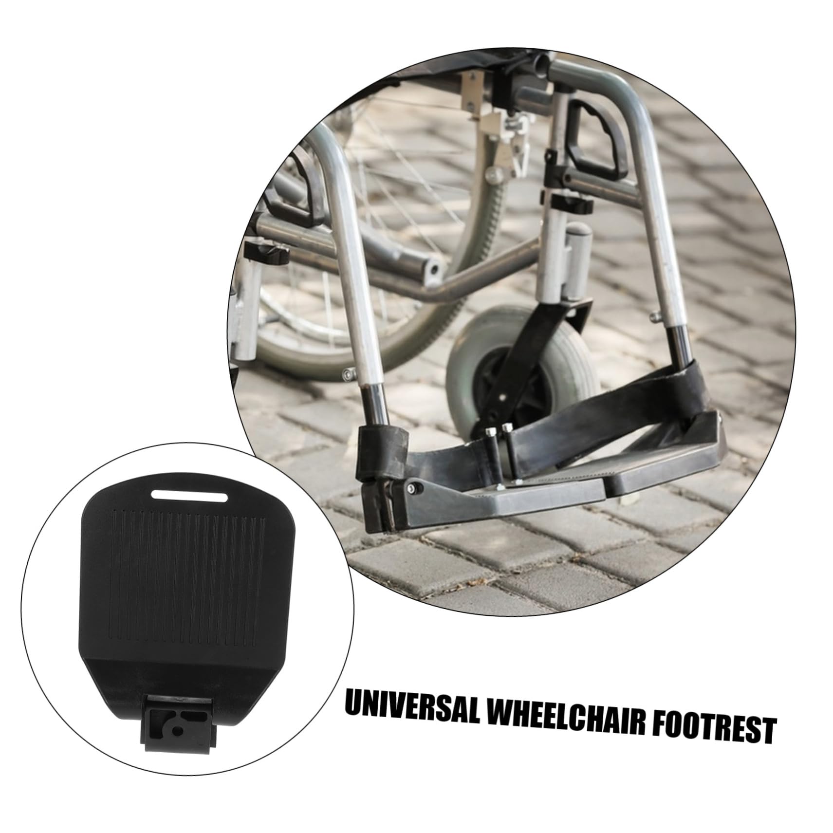 FRCOLOR 2 Reposapiés Ajustables para Silla de Ruedas Almohadilla Antideslizante y Soporte de Pa, Accesorios Confortables para Personas Edades