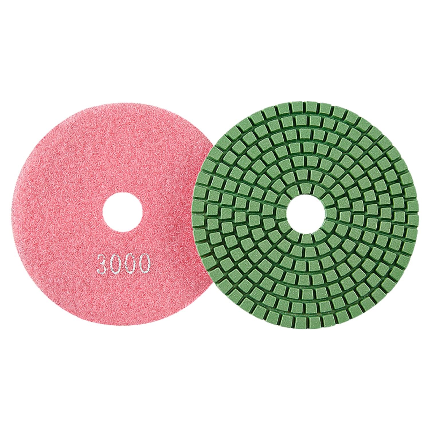 MiJunHD Diamond Polishing Pad, 4 inch 100 mm 3000 Grit Sanding Discs for Grinder & Polisher, Hook and Loop Backing Pad for Grinding Buffing Granite Marble Concrete Stone (1 Piece) — image 1