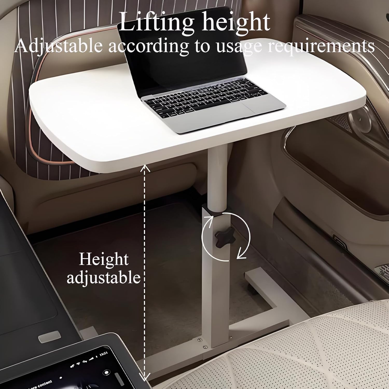 Portable Car Seat Tray Table - Multi-Functional Foldable Desk for Work, Writing & Eating - RV Folding Table & Car Computer Workstation (Black, 21.7" x 12.6") (Black 18.9 * 9.4in)
