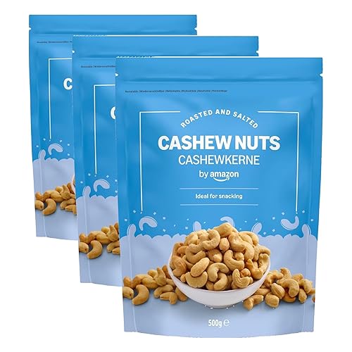 by Amazon NOIX DE CAJOU GRILLÉES ET SALÉES, 500 g