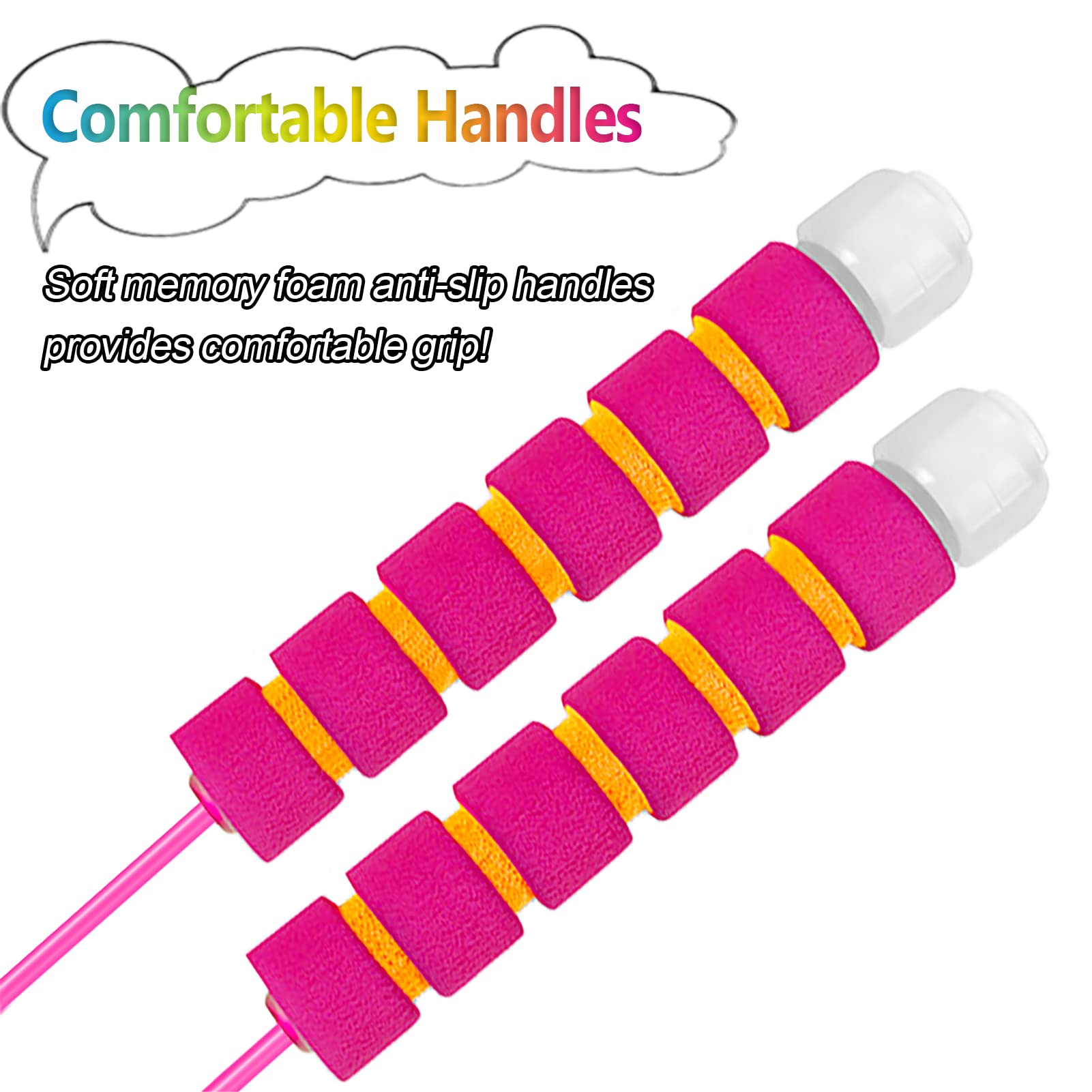 Kids Adjustable Jump Rope With Soft Foam Handles - Fun Outdoor