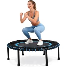40" Fitness Mini Trampoline for Adults, Folding Rebounder Trampoline with Durable Bungees, Exercise Rebounder for Indoor/Garden,Balance & Family ExerciseTrampoline,330 lbs Capacity
