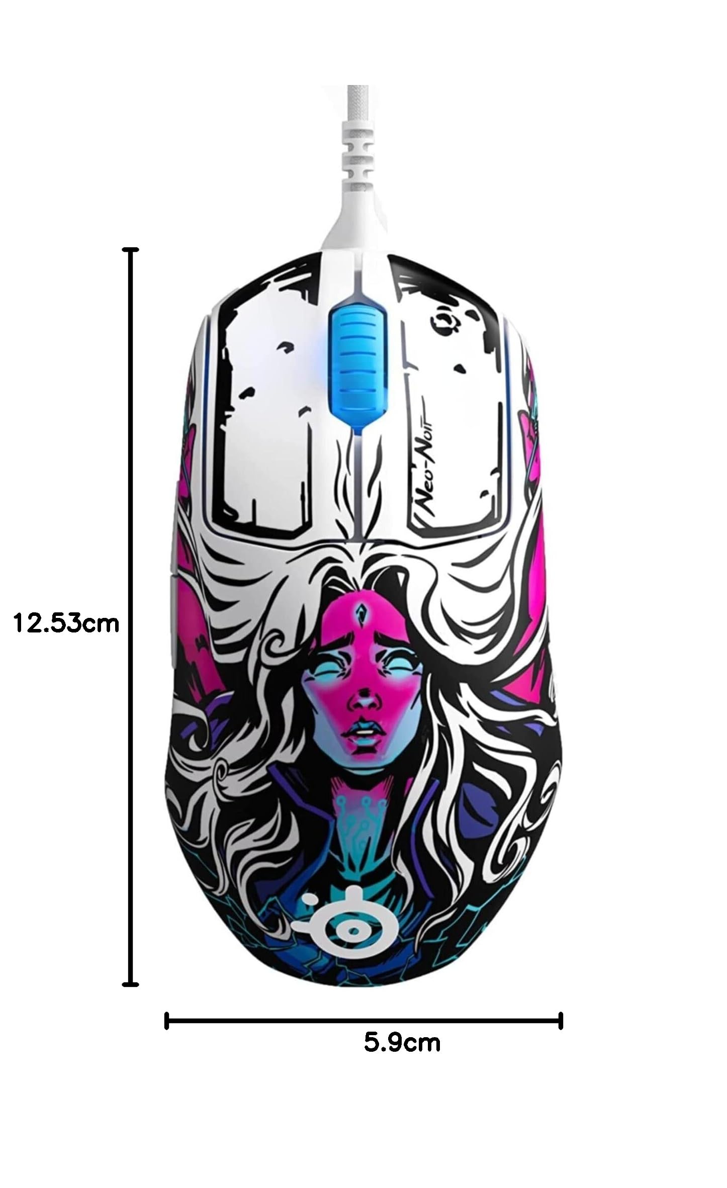 SteelSeries Prime Neo Noir - FPS mouse per giochi - Sensore ottico TrueMove Pro da 18.000 CPI - 5 pulsanti programmabili - Switch magneto-ottici - Brillante illuminazione Prism RGB