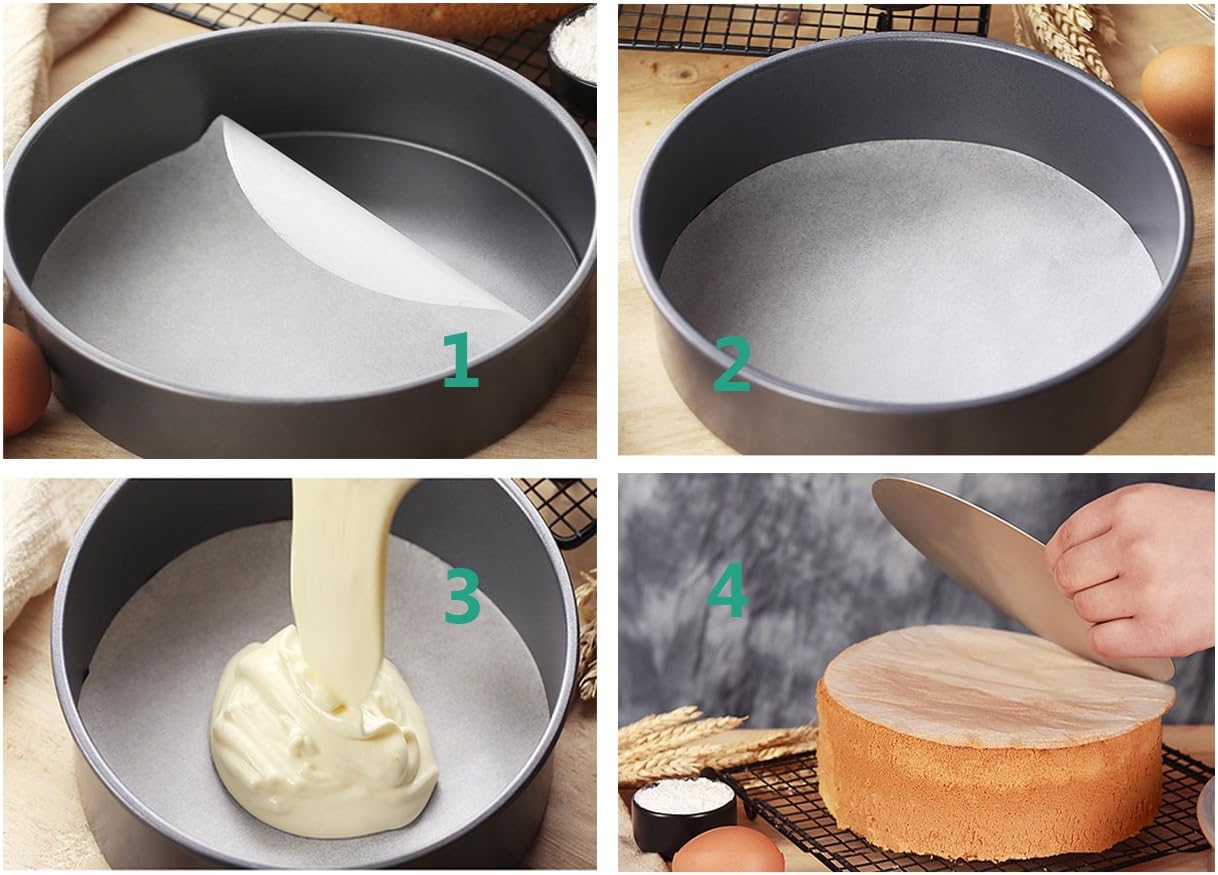 100pcs Parchment Paper Rounds 9 Inch Diameter Precut for Baking - Non-STICK 9'' Cake Pan Liner Circles, Perfect for Cheesecake Pan Springform Pan Bundt Pan Steamer and Air Fryer