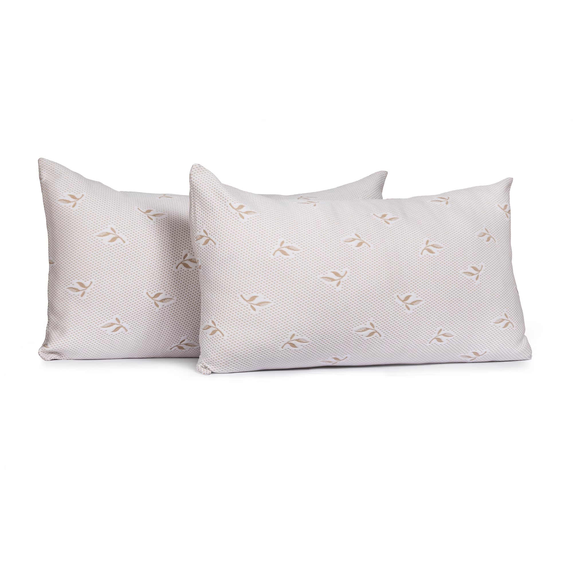 Pipal Pillow Cover Set of 2, Quilted Jaquard Ultra Soft Quality Breathable Cooling Pillow Cases for Hugging/Sleeping, Quilted Pillow Shams with Zipper (Queen 20x30 in, Cream White)