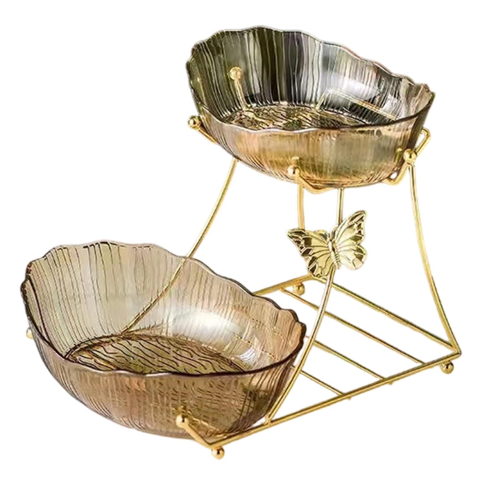 TQUXNGA Stackable Fruit Dessert Serving Tray for Parties and Gatherings Fruit Dessert Tray
