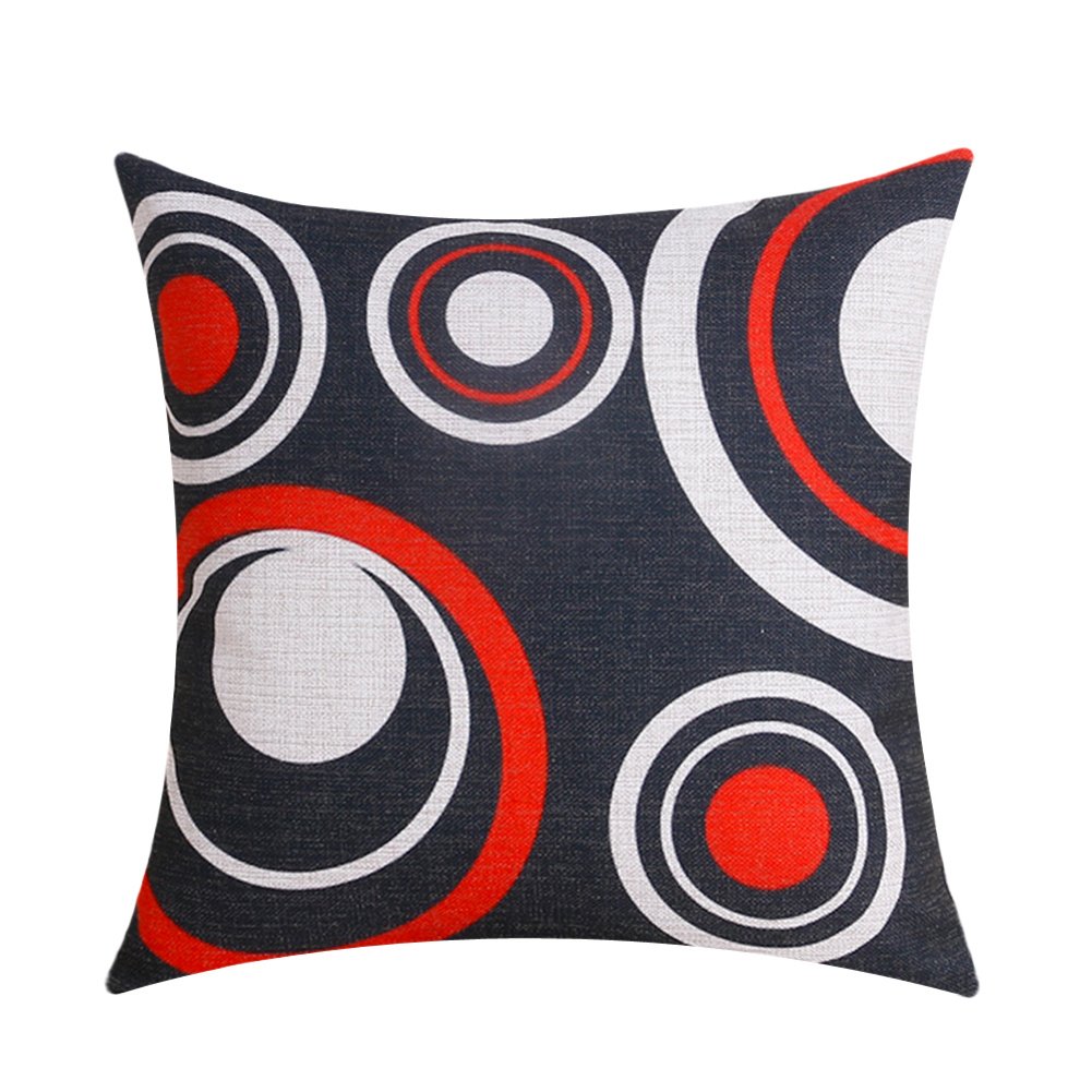 Coussin géométrique abstrait en coton pour sublimer un salon nordique