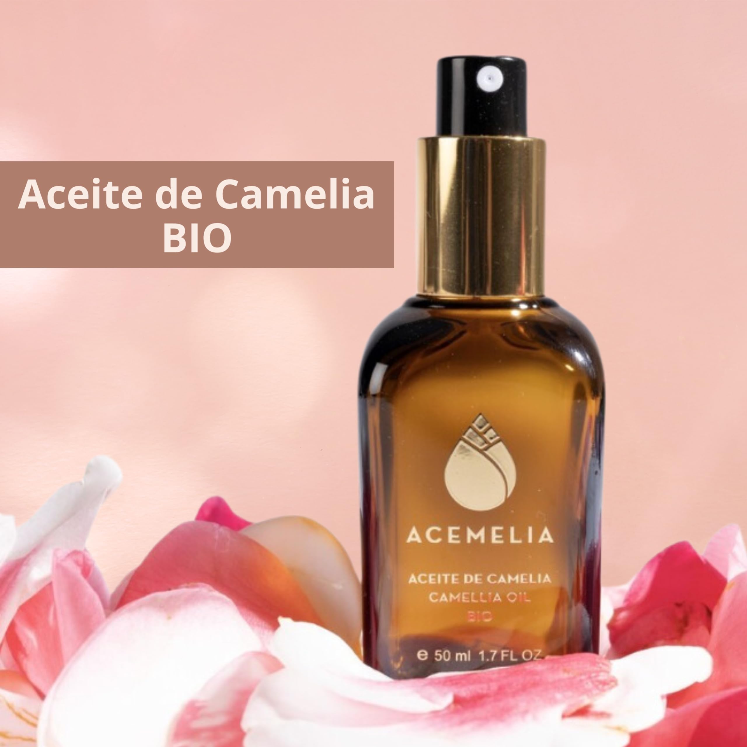 Pack Gua Sha Cuarzo Rosa + Aceite Camelia Bio 100% Natural 10ml - Hidratante y Nutritivo - Propiedades Antioxidantes y Rejuvenecedoras - Aceite seco Absorción inmediata - Extraído en frío en Galicia