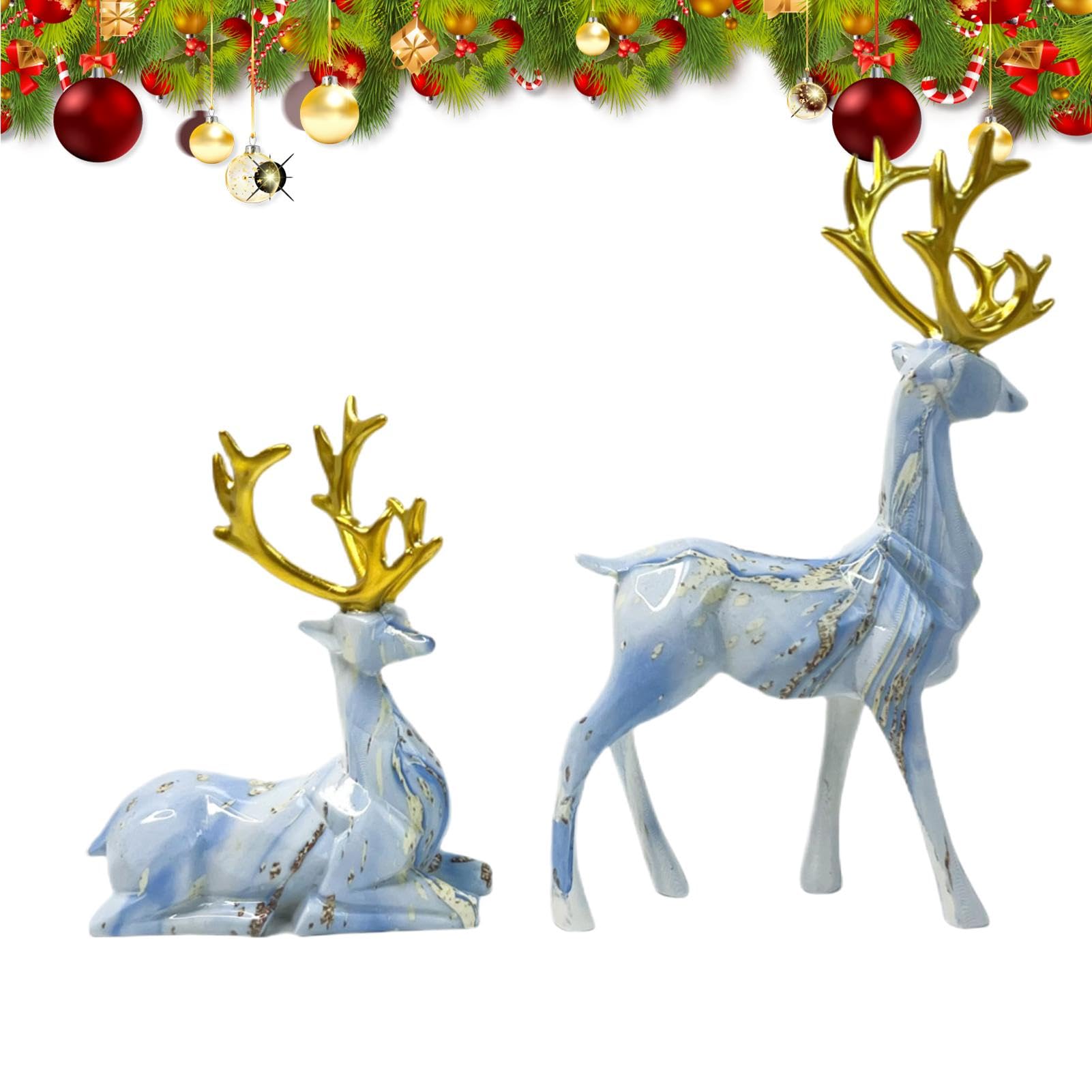 Amazon.co.jp: クリスマス鹿の置物、トナカイ像 - クリスマスの鹿の