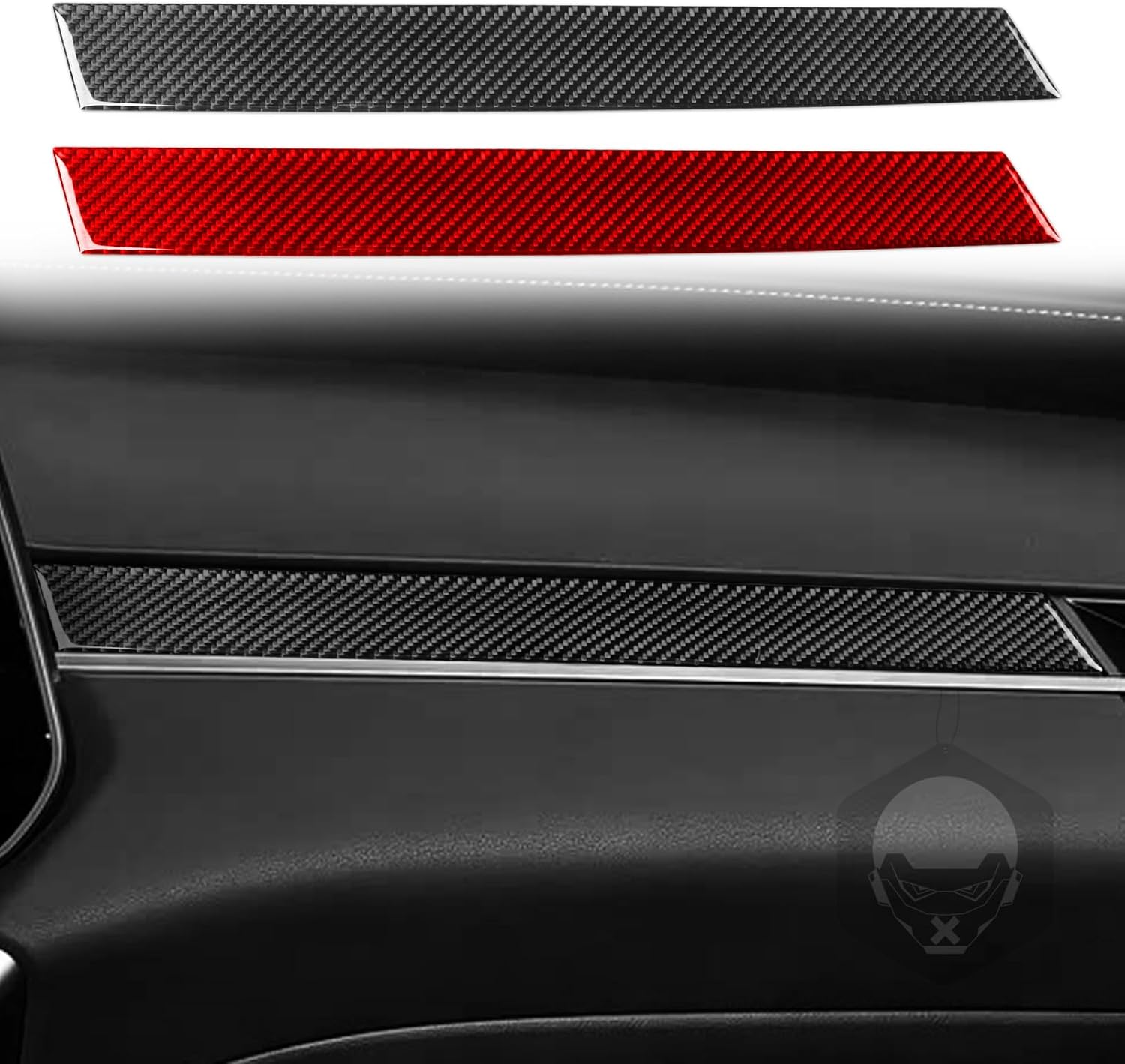 Real 3K Black Carbon Fiber Car Passenger Side Dashboard Panel Strip Trim Sticker Compatible with Lexus RX 350/RX 350h/RX 450h+/RX 500h F Sport Performance 2023 2024 2025 2026(ALA10·ALH10)