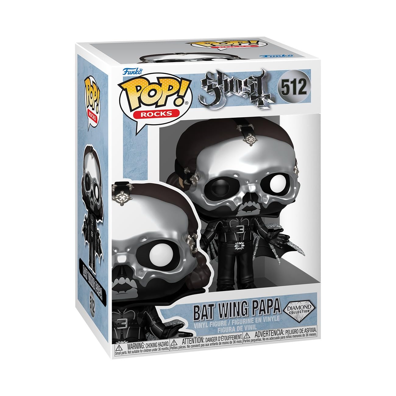 Funko Pop! Rocks: Ghost - Papa - Glam Dracula - Diamond Glitter - Collectable Vinyl Figure - Gift Idea - Official Merchandise - Toys for Kids & Adults - Music Fans - Model Figure for Collectors