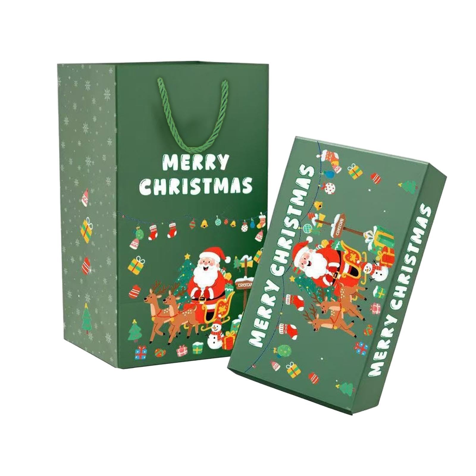 Set de Regalo de Navidad, Fiesta Festiva de Navidad, Bolsa de Regalo, Hucha para Cumpleaños O, Verde 20 Piezas, tal como se describe