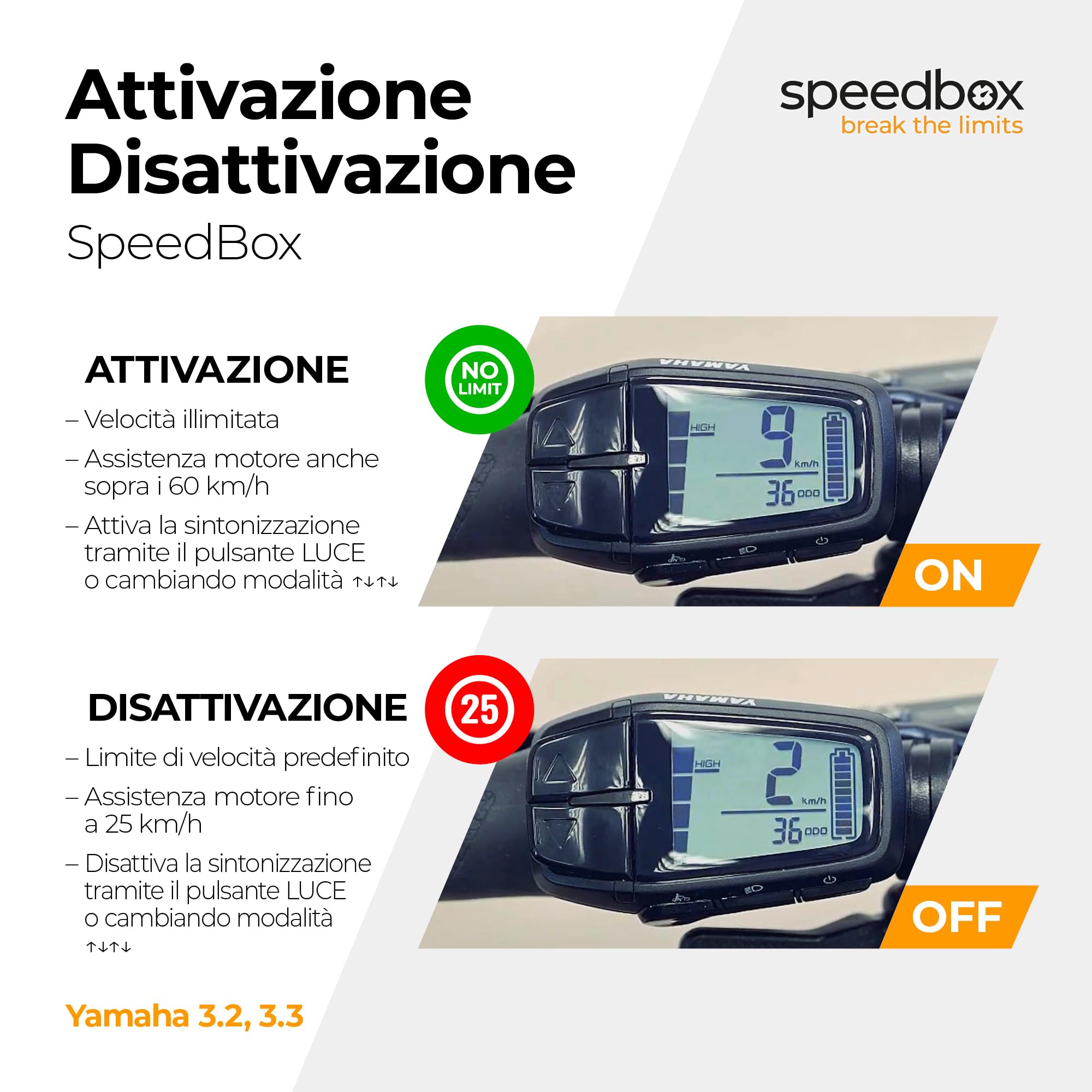 SpeedBox 3.3 Modulo di Performance E-Bike, Yamaha PW-X3, PW-S2, PW-XM | Velocità di assistenza regolabile, Compatibile con PW-X3, PW-S2, PW-XM, NON compatibile con SpeedBox Connect App