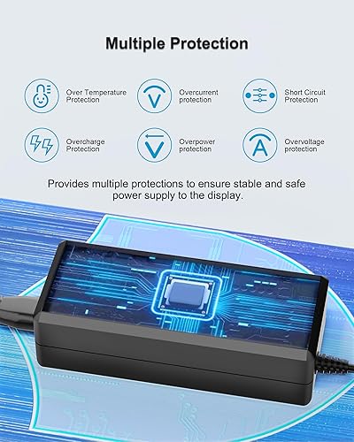 Miniatura 6 de Cable de alimentación para monitor Samsung DC 14V 4A para Samsung SyncMaster 32" 27" 24" 22" 23" 20" 19" 18" 17" 15" Pantalla LED LCD TFT Monitor TV