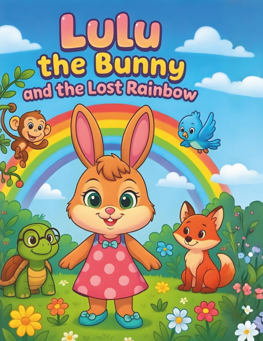Lulu the Bunny and the Lost Rainbow: Colouring Storybook