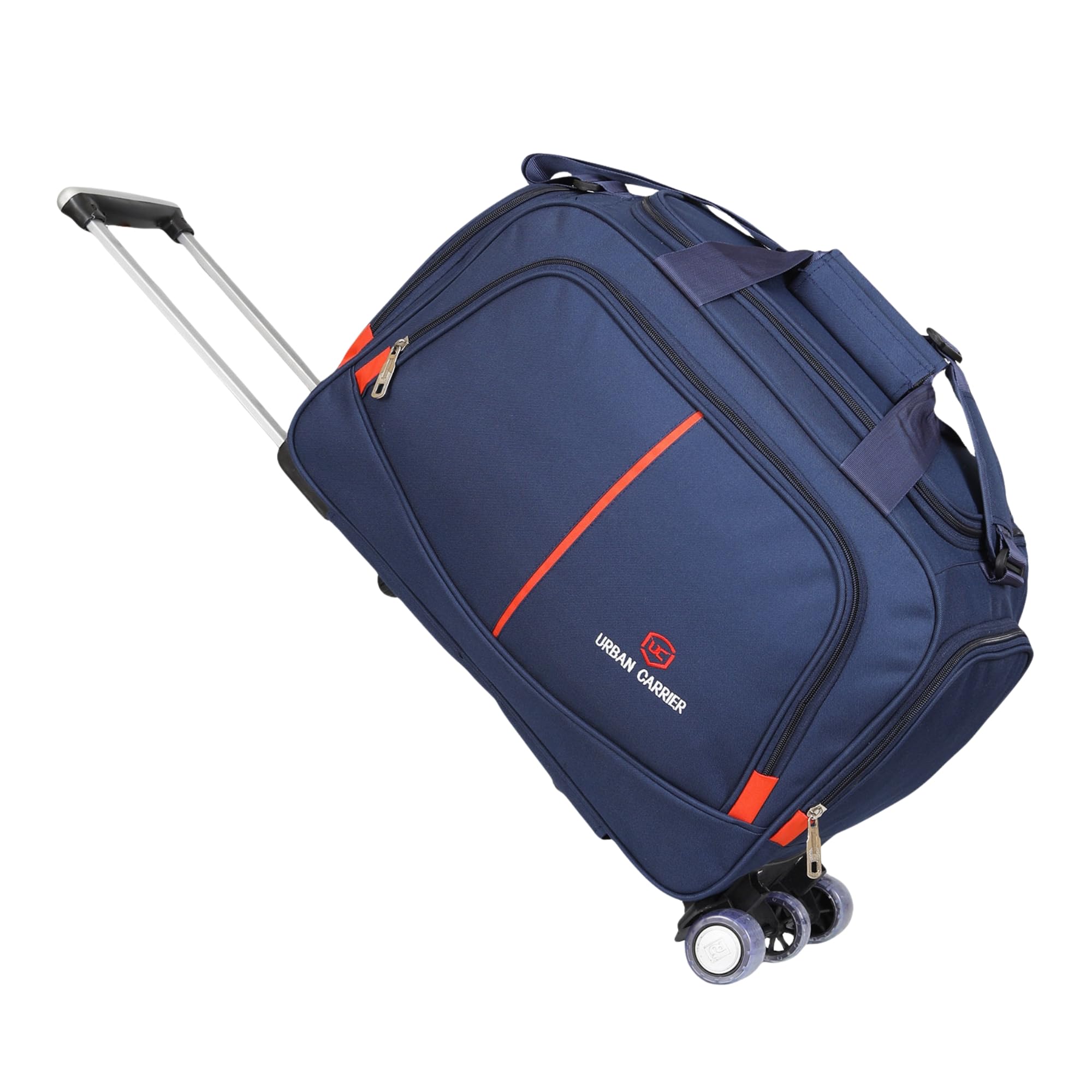 Urban Travel Luggage Duffel Trolley Bag with Wheels | Polyester | 70 L | Navy Blue | Expandable | Lightweight | Travel & Luggage-picture-20