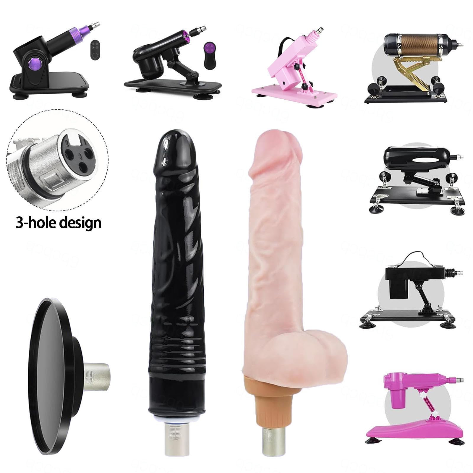 Maquina Sexuales Empuje Accesorios Maquina Sexuales Accesorios Aplicable a Sex Machine Duradero y Portátil Diseño De Tres Agujeros,#7