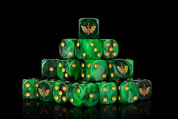 BARON OF DICE Angels of Death Resin Dice 25-Pack Wargaming Dice for Sci-Fi Wargames, 16mm