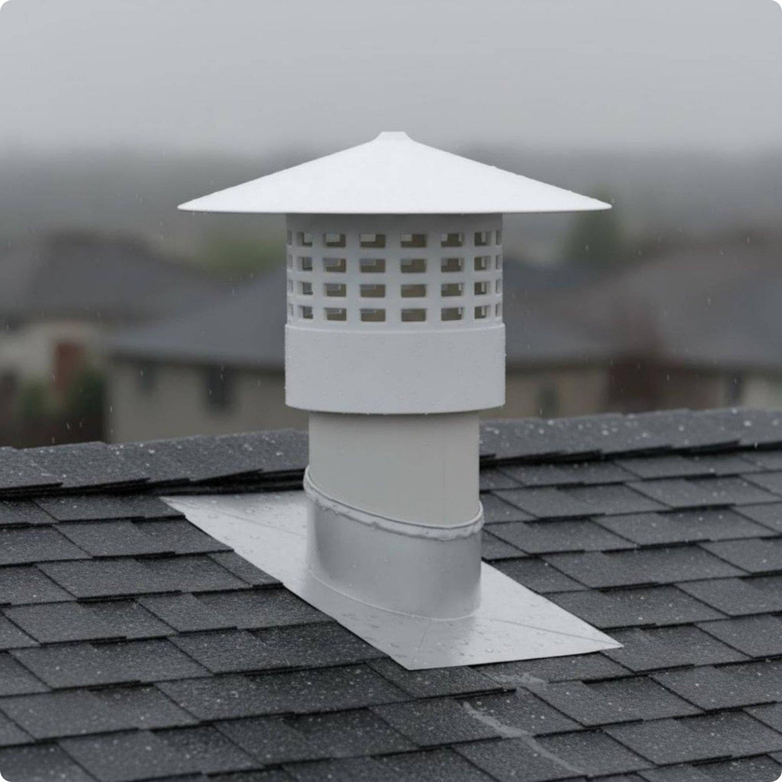 PVC Pipe Rain Shade Resistant Ventilation Cap Versatile Ventilation Cap Cover for Rooftop, Exterior Wall 75 Anti-pest-image-44