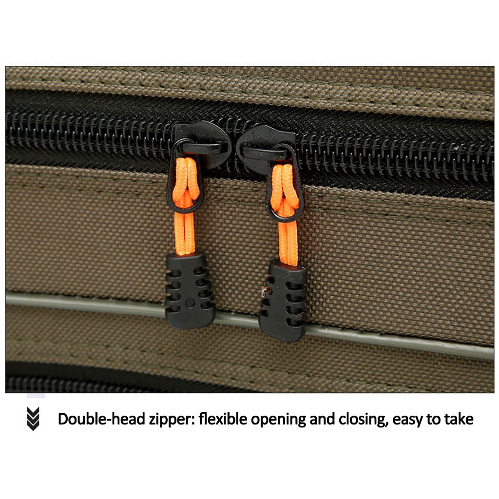 Angeltasche tragbar Rutentasch,mehrlagige Angelruten-Aufbewahrungstasche,wasserdichte Angelgerät-Tasche,multifunktionale Angelruten-Rollen-Werkzeug-Tragetasche,7 Größen,3 Stile