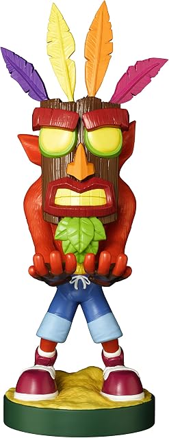 Cable Guys - Crash Bandicoot Aku Aku Gaming Accessories Holder & Phone Holder for Most Controller (Xbox, Play Station, Nintendo Switch) & Phone