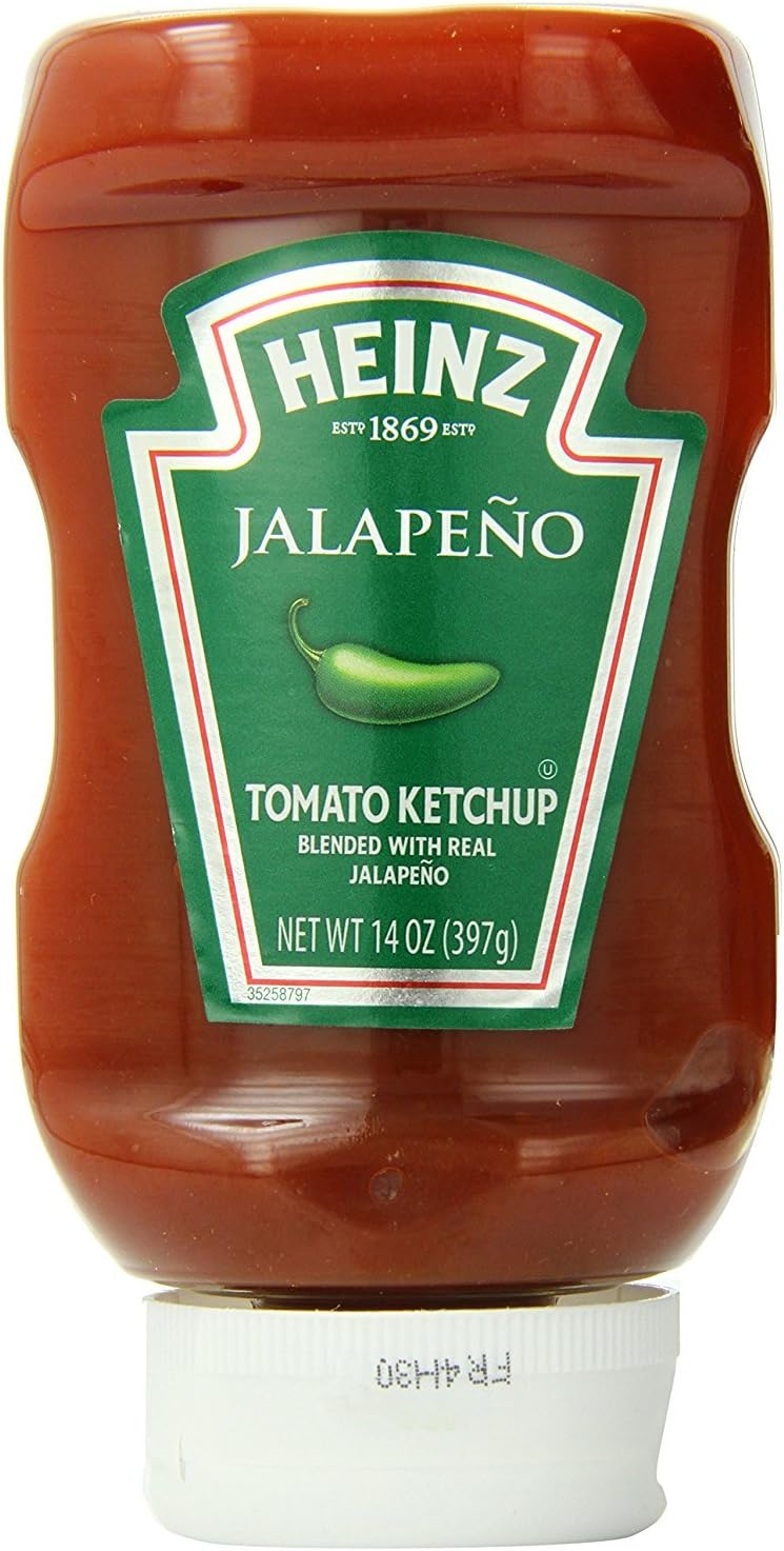 Heinz Blended Real Jalapeno Tomato Ketchup, 14 Oz, Pack of 6