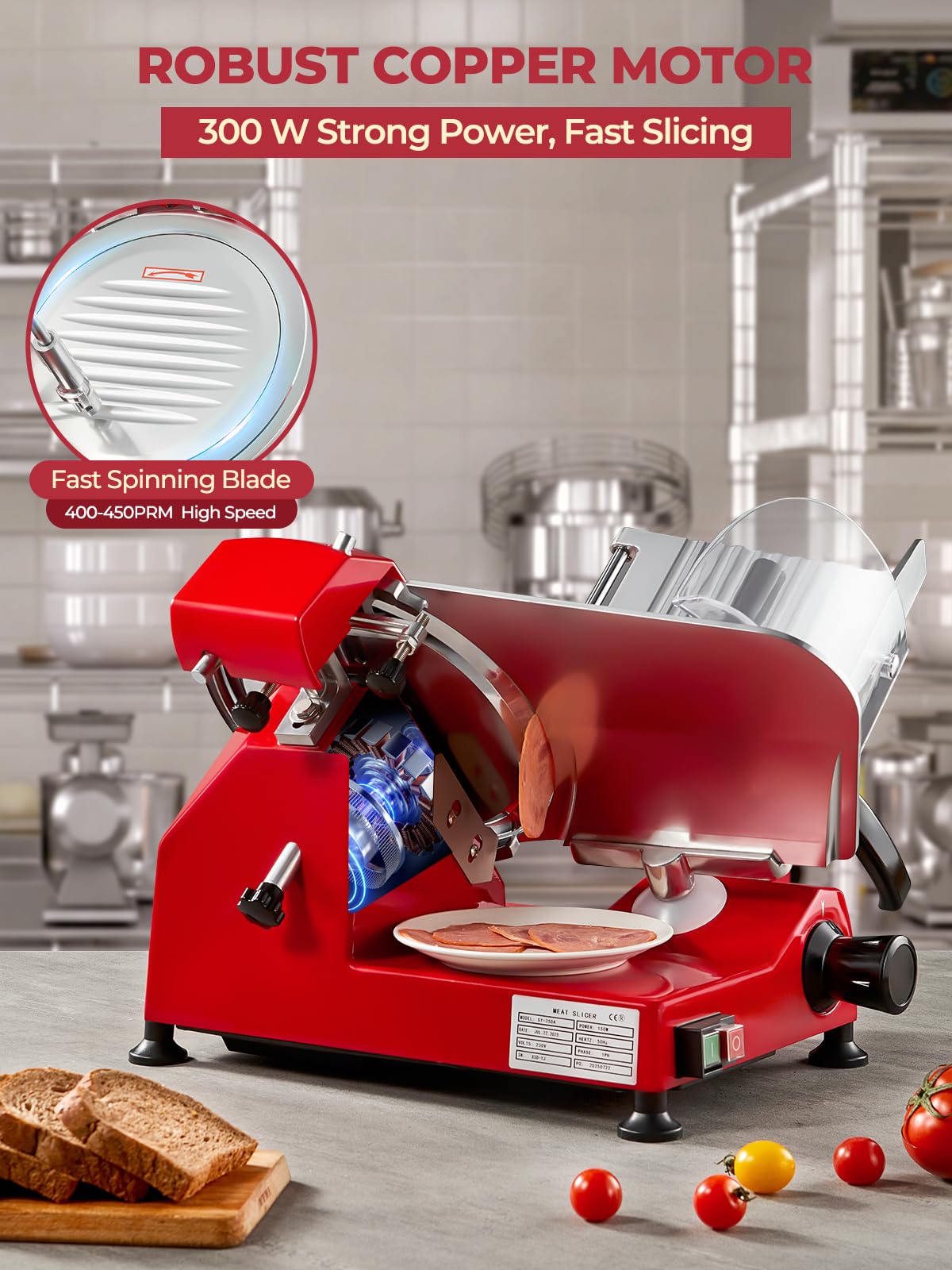 300W Meat Slicer Commercial