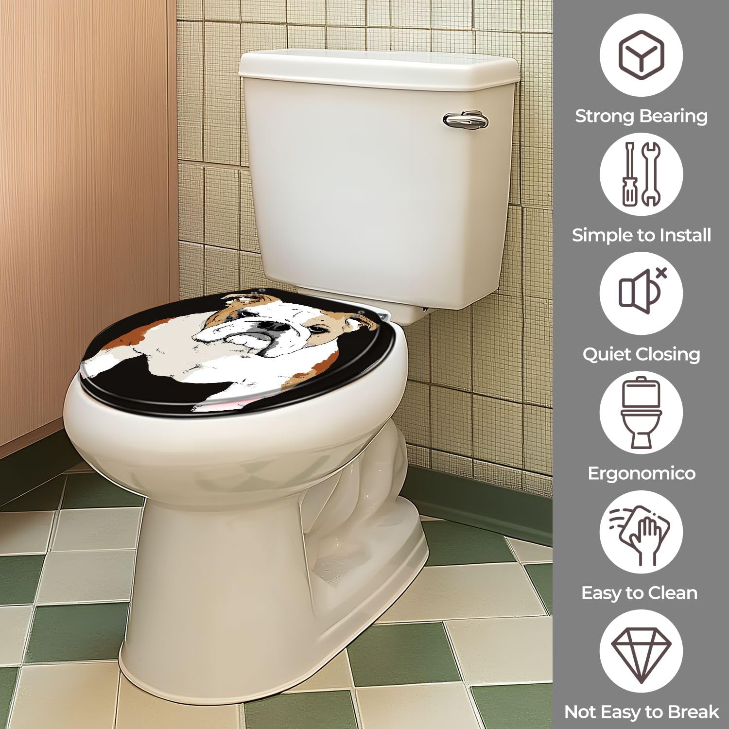 Asiento de inodoro de resina para baño doméstico
