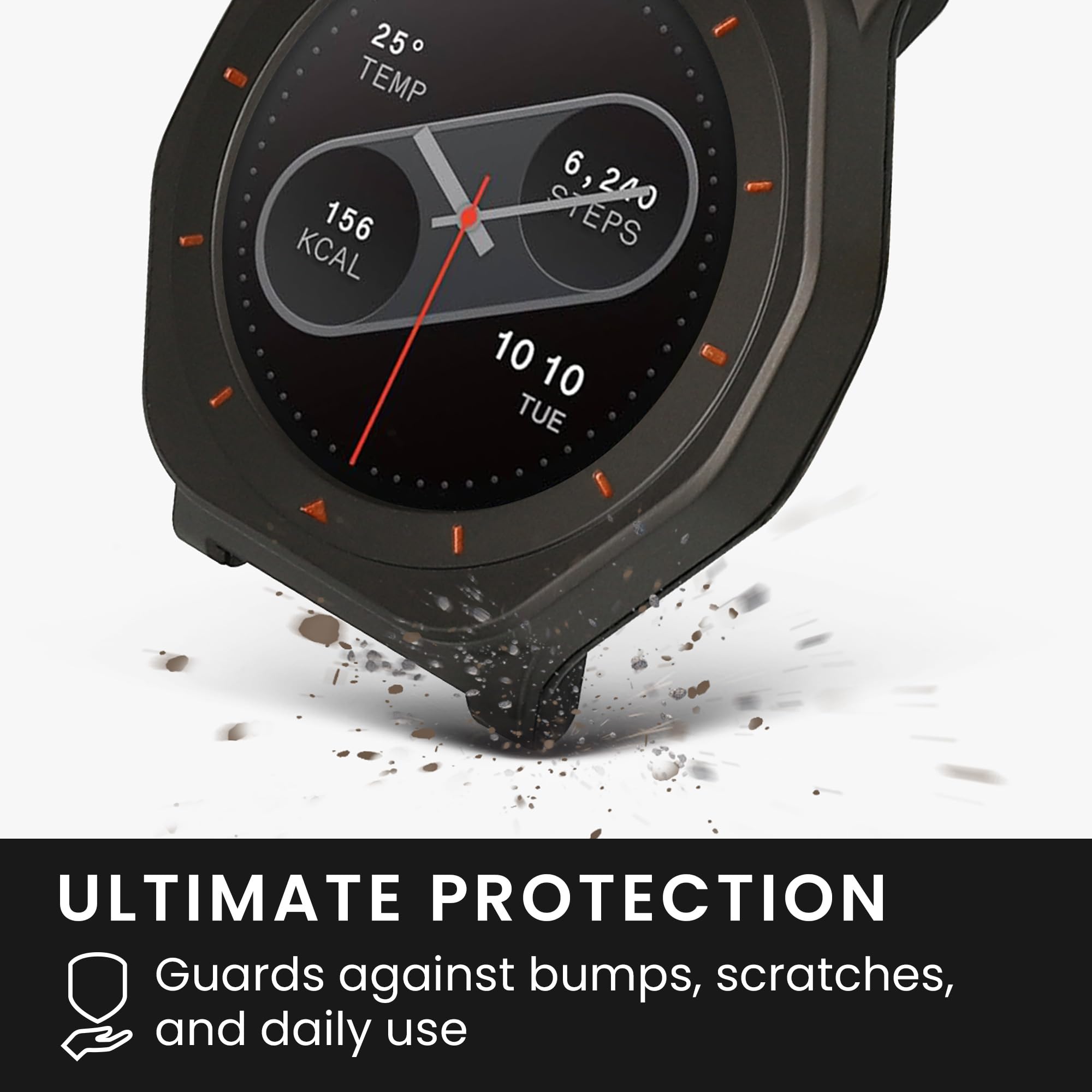 kwmobile Metalowe etui do CMF by Nothing Watch Pro 2 (D398) etui - pełna ochrona korpusu do smartwatcha fitness trackera - pełna funkcjonalność - czarne