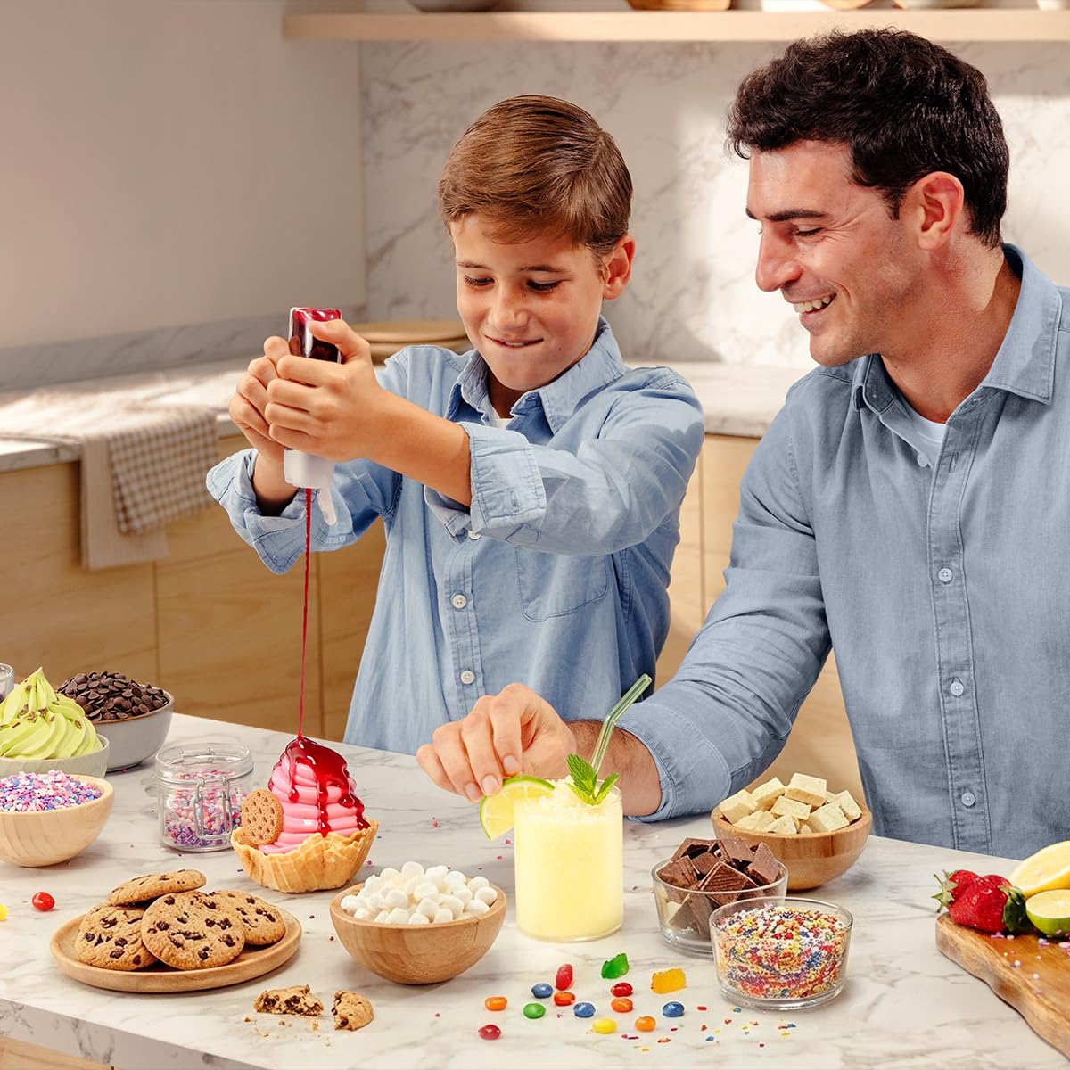 Cecotec Machine à Granités - Sorbetière - 1,5 L - Twist&Ice Cream B. 210 W, Commande Tactile, 9 Modes, Réfrigération sans Précongélation, Buse Anti-Gouttes, Boissons Fraîches Maison à l'Instant