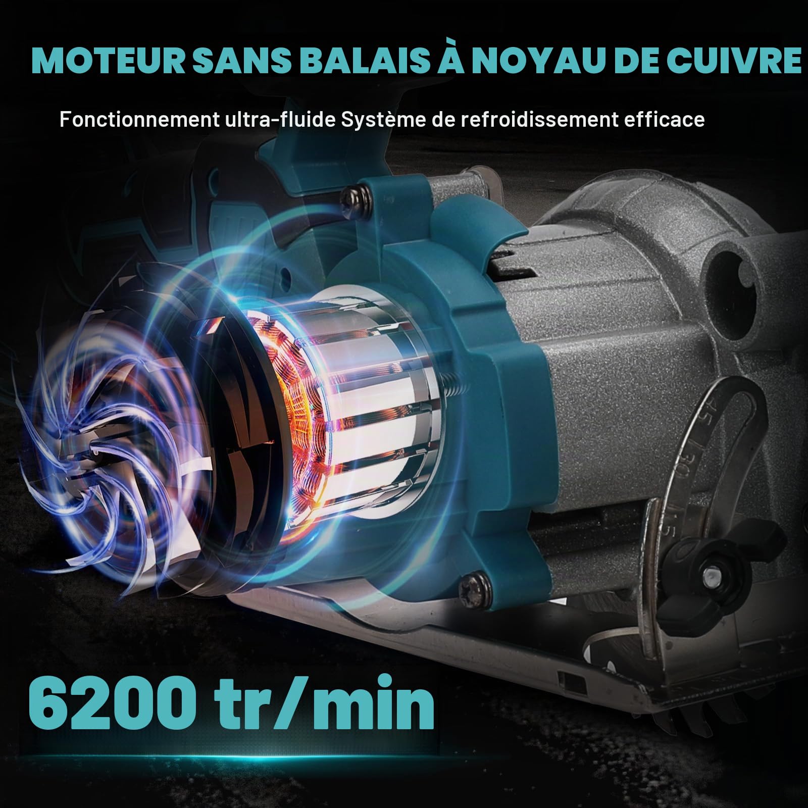 Scie circulaire sans fil pour Makita 18 V batterie, mini scie circulaire manuelle Sans brosse (sans batterie), 125mm 2 Lames, Profondeur de Coupe 41mm(90°), 32.5mm(45°), pour Bois, Carrelage, Métal