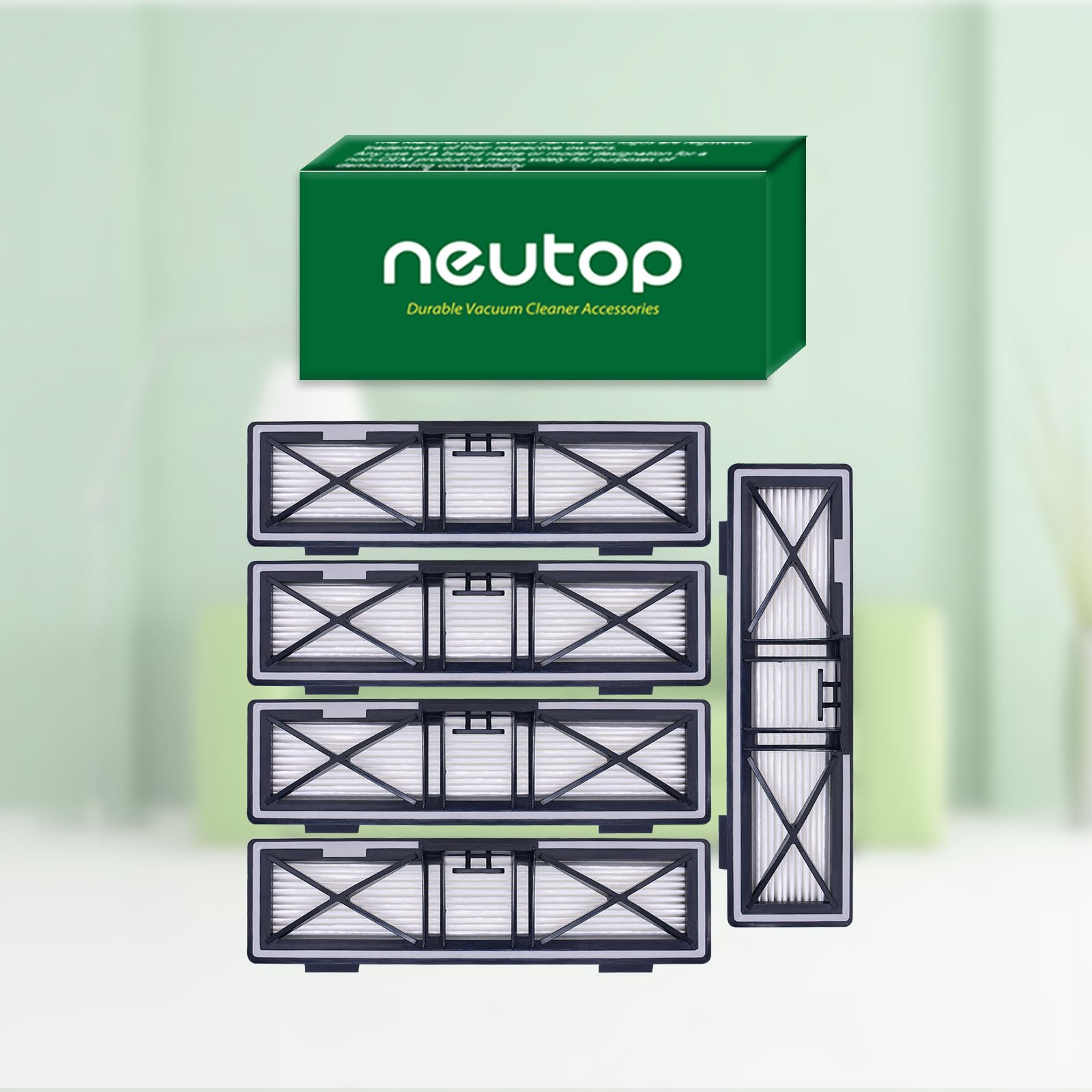 5 Filtri Di Ricambio Neutop Per Robot Aspirapolvere Neato D10-D3 - HEPA, Grigi - Foto 3