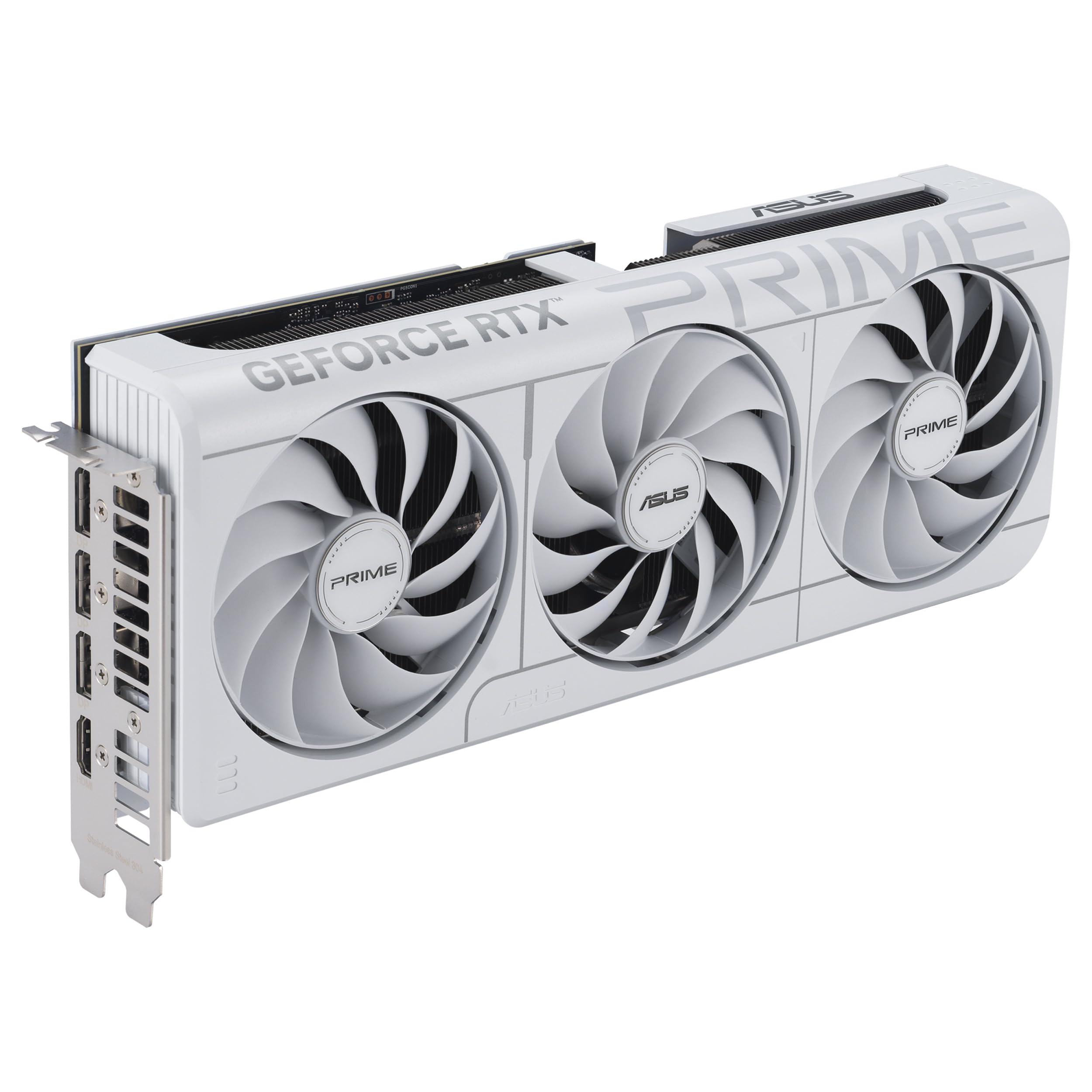 ASUS Prime GeForce RTX 5070 12 GB GDDR7 White OC Edition - Tarjeta gráfica | Compatible con SFF, PCIe 5.0, 12 GB GDDR7, HDMI/DP 2.1, 2,5 ranuras, ventiladores Axial-tech, BIOS dual