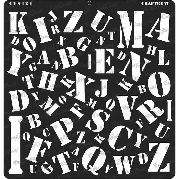 Buy Craftreat Assorted Alphabet Stencils for Painting on Wood Reusable