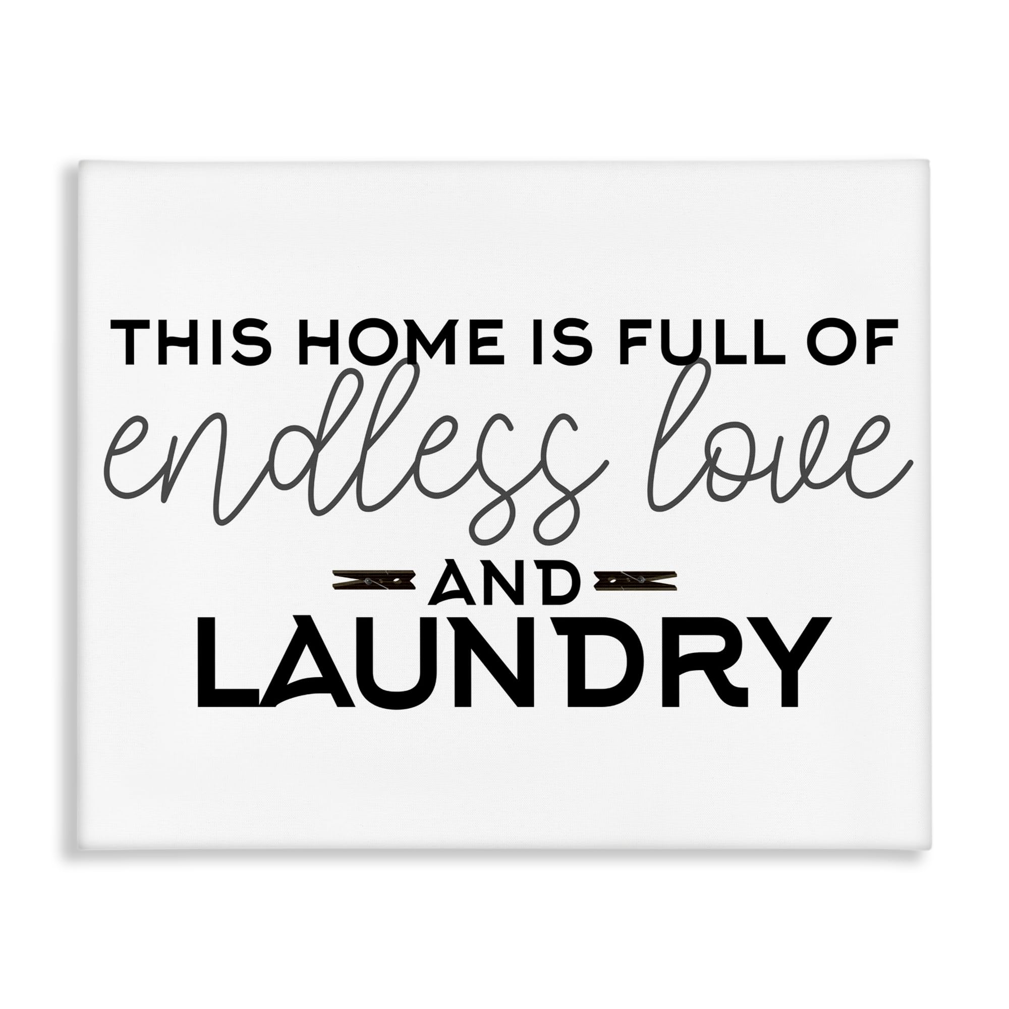 'Endless Love & Laundry Minimal'| Canvas Art