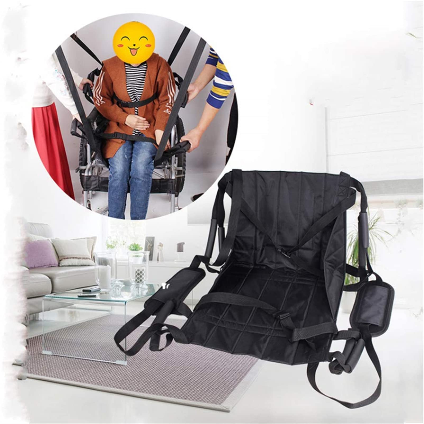 Tablas de Transferencia Elevador de Pacientes Tabla Deslizante para escaleras Transferencia Silla de evacuación de Emergencia Cinturón de Seguridad para Silla de Ruedas Disco eleva