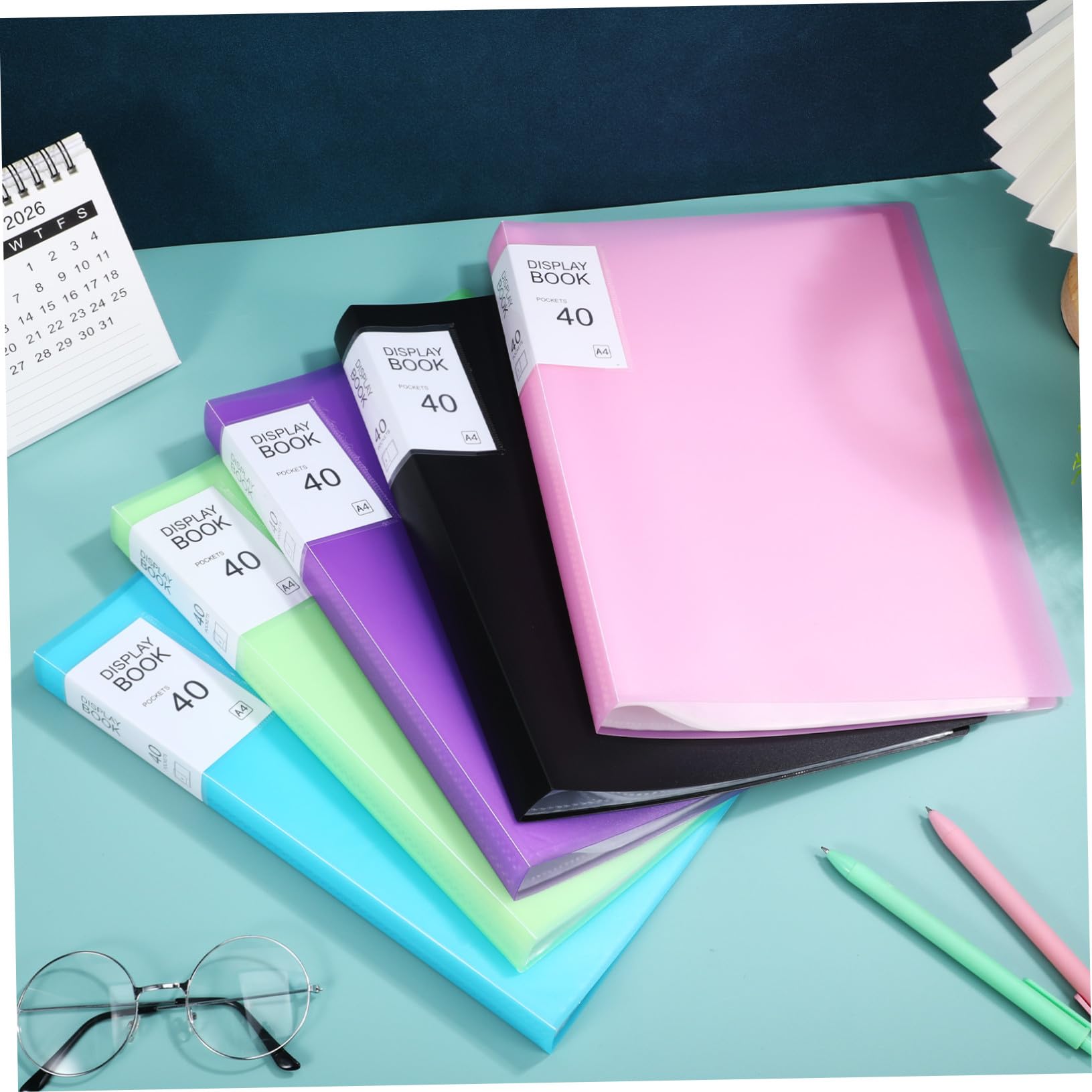 Chemise de Documents A4 5 Pièces 40 Pochettes en PP
