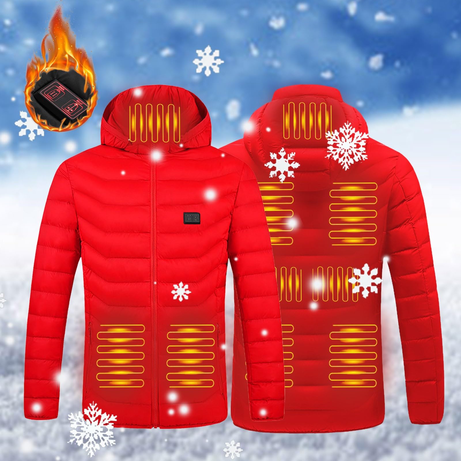 Winterjacke Damen Warm Winddichte Gefüttert Skijacke Wanderjacke Wasserdicht Softshelljacke Funktionsjacke Winter Atmungsaktiv Snowboardjacke Outdoor mit Kapuze Schneejacke Fleecejacke