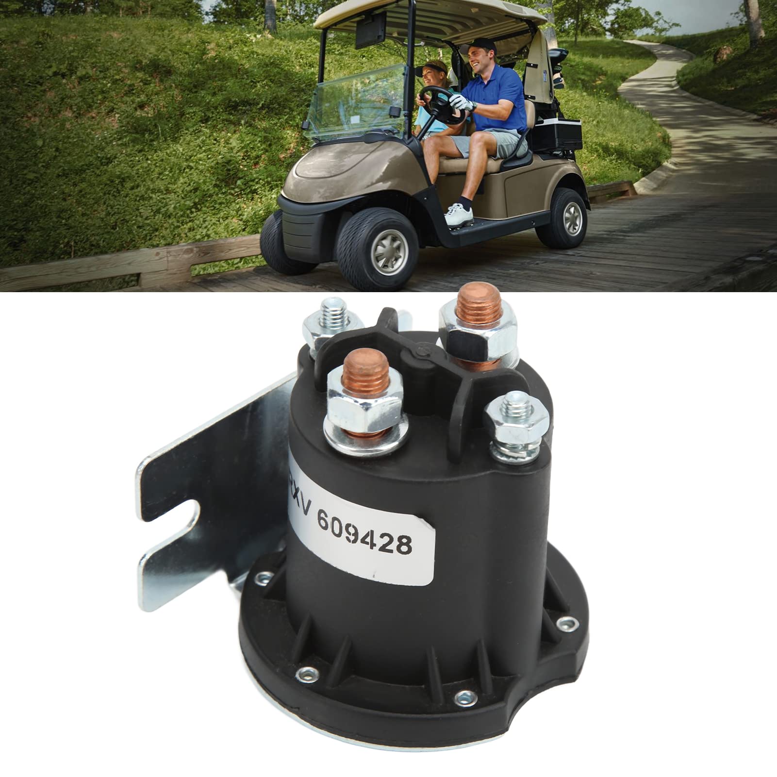 Relè Solenoide di Ricambio 36V Relè Solenoide per Auto Club 609428 Sostituzione Gruppo Solenoide per Impieghi Gravosi per Veicoli Elettrici RXV EZGO 2008 Interruttore relè