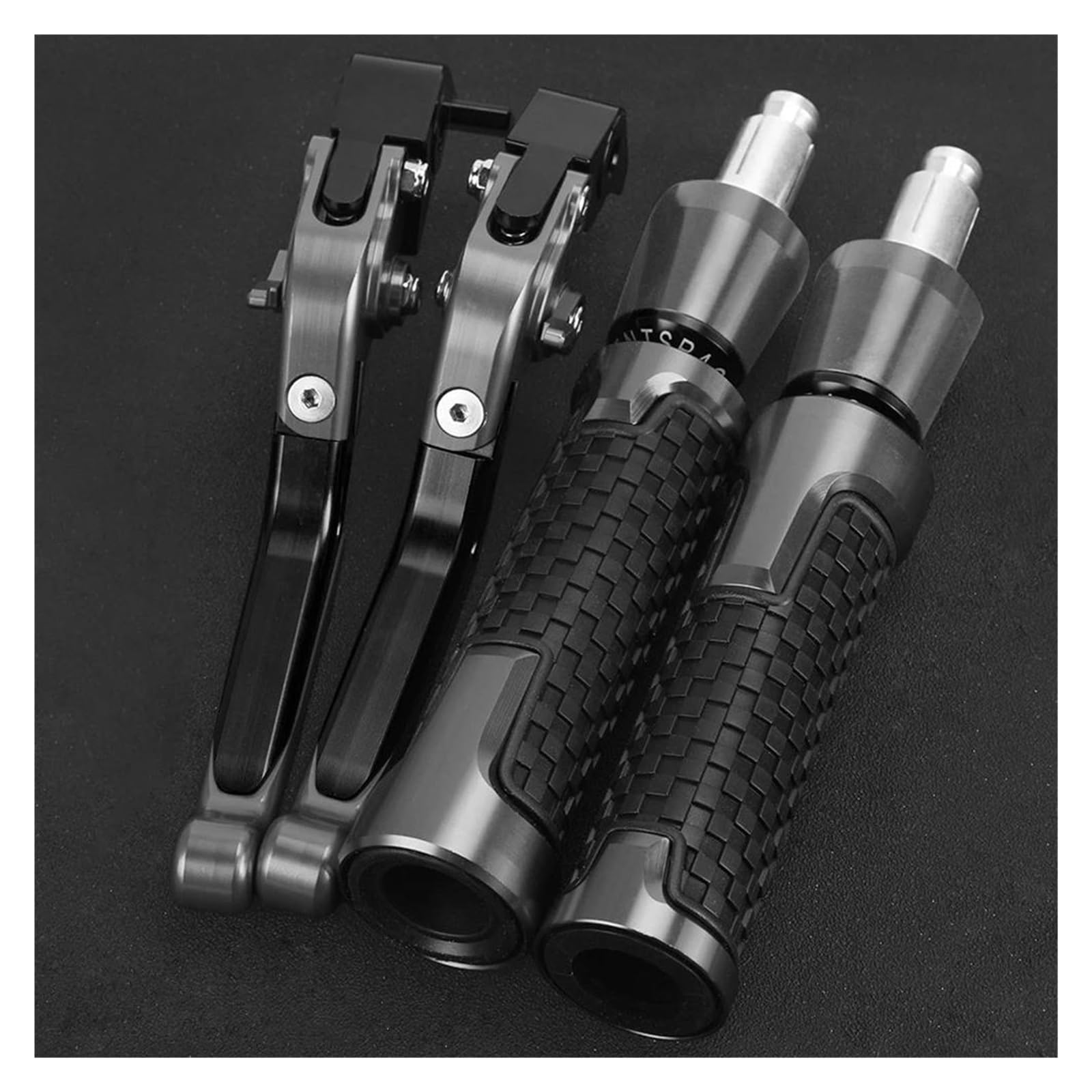 Wajuhjk Grå Motorcycle Accessories Brake Clutch Levers Handle Handlebar Grip Ends For Nc700 Nc700s Nc700x 2012-2013(Grå)