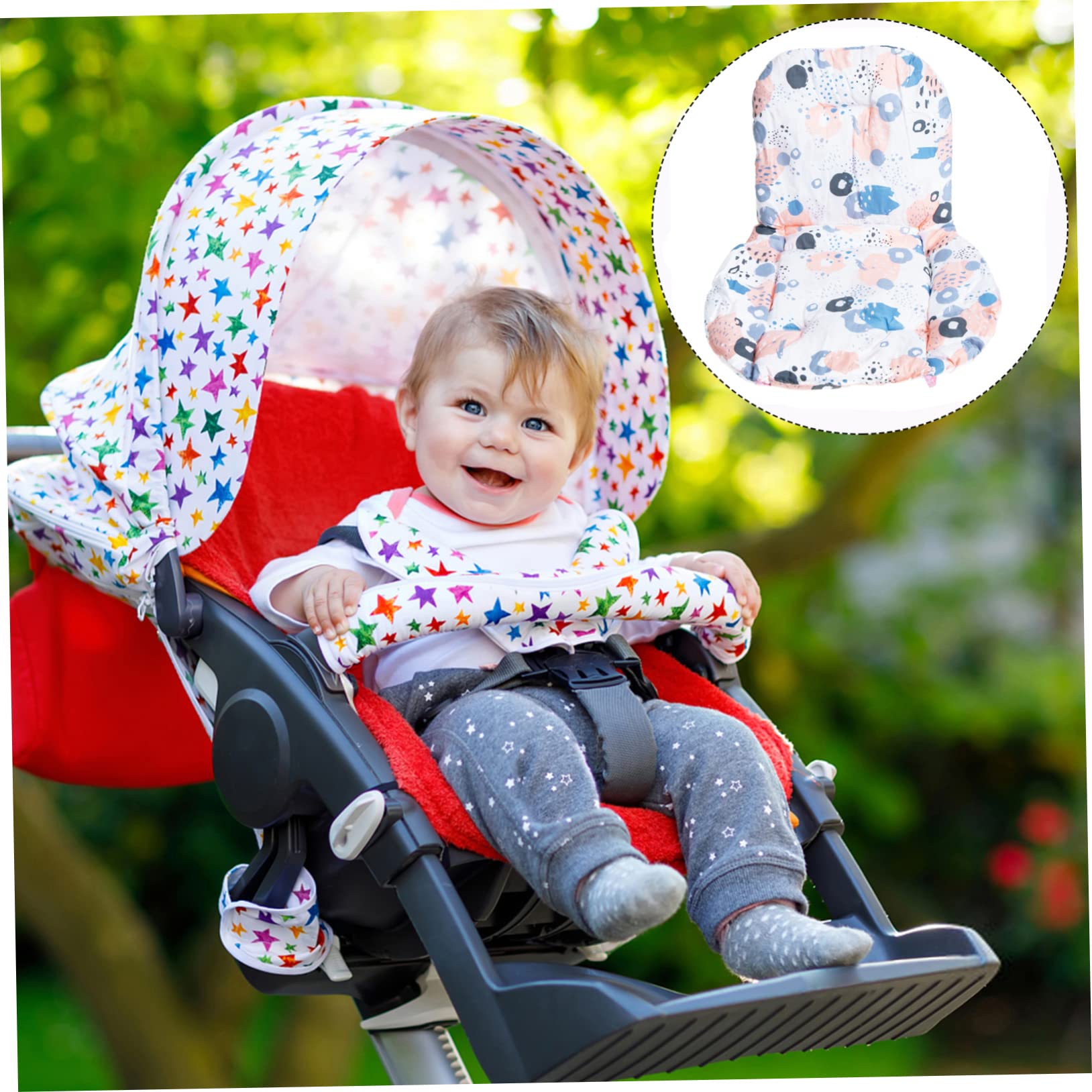 HEMOTON Stroller Cushion Stroller Liner and Car Seat Cushion Soft Sleeping Cushion for High Chairs and Car Seats Multi Use Cushion for Comfort