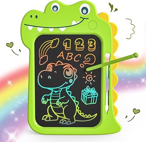 LCD Writing Tablet for Kids - 8.8 inch Toddler Travel Toys Doodle Board, Dinosaur Drawing Pad Toy for Kids 3 4 5 6 7 8 Year Old Boys Girls, Stocking Stuffers Birthday Party Gifts - Green