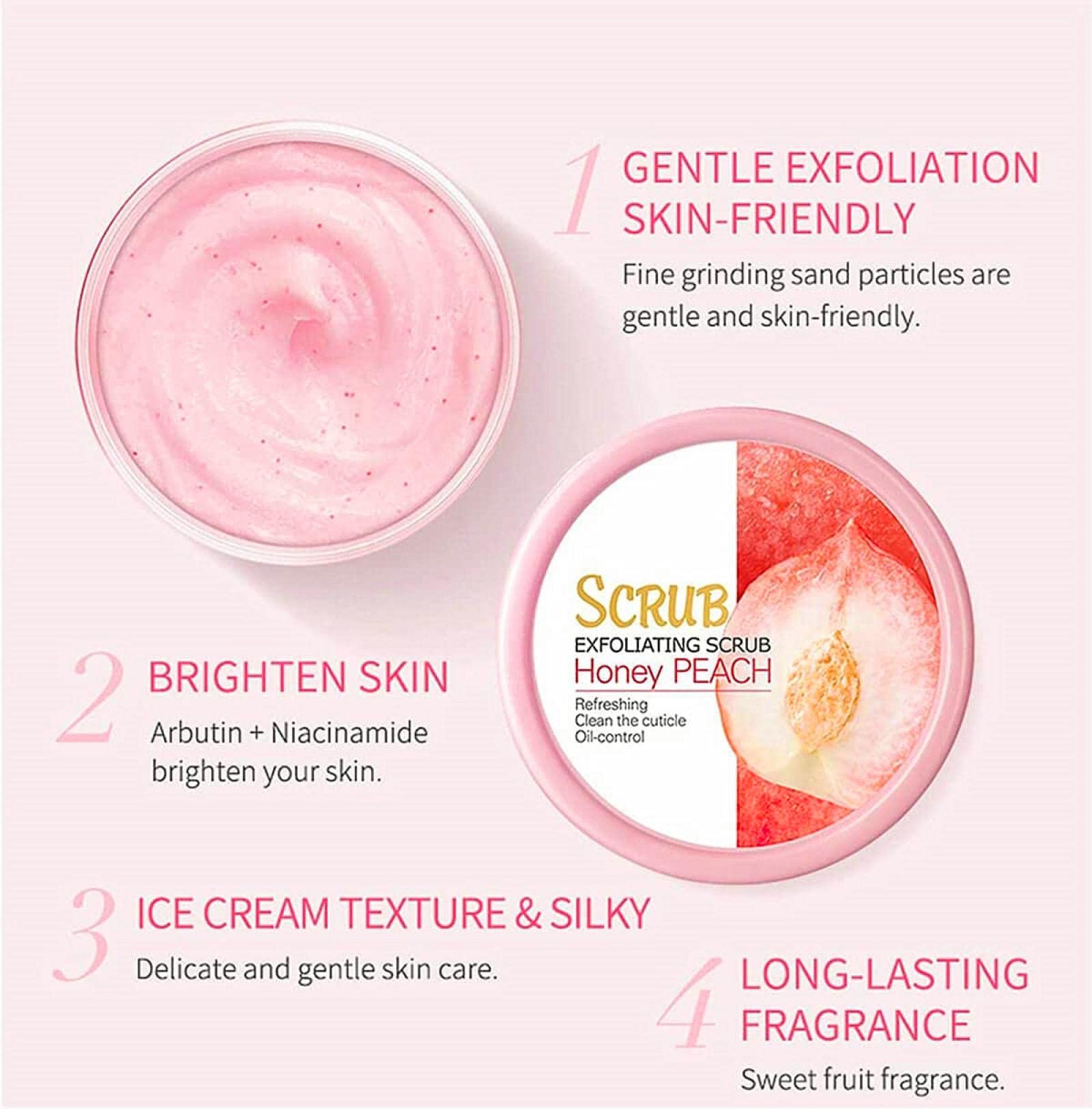 Amazon.co.jp: 2個 ピーチスムース＆タイトボディスクラブ、スキン