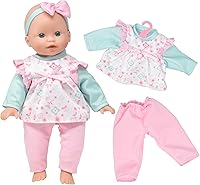 Vista 8 de Dolls To Play Muñeca de bebé de cuerpo suave, muñeca de 14 pulgadas con conjunto de ropa y accesorios