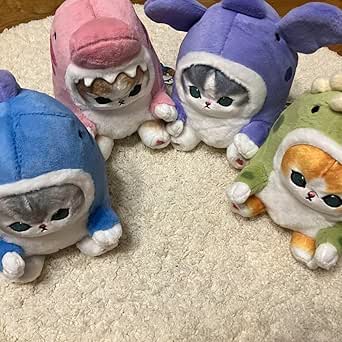 Collection Complète Mofusand Ebi Nyan - 5 Mini Figurines Chats-crevettes - Kitan Club 2022 - PVC
