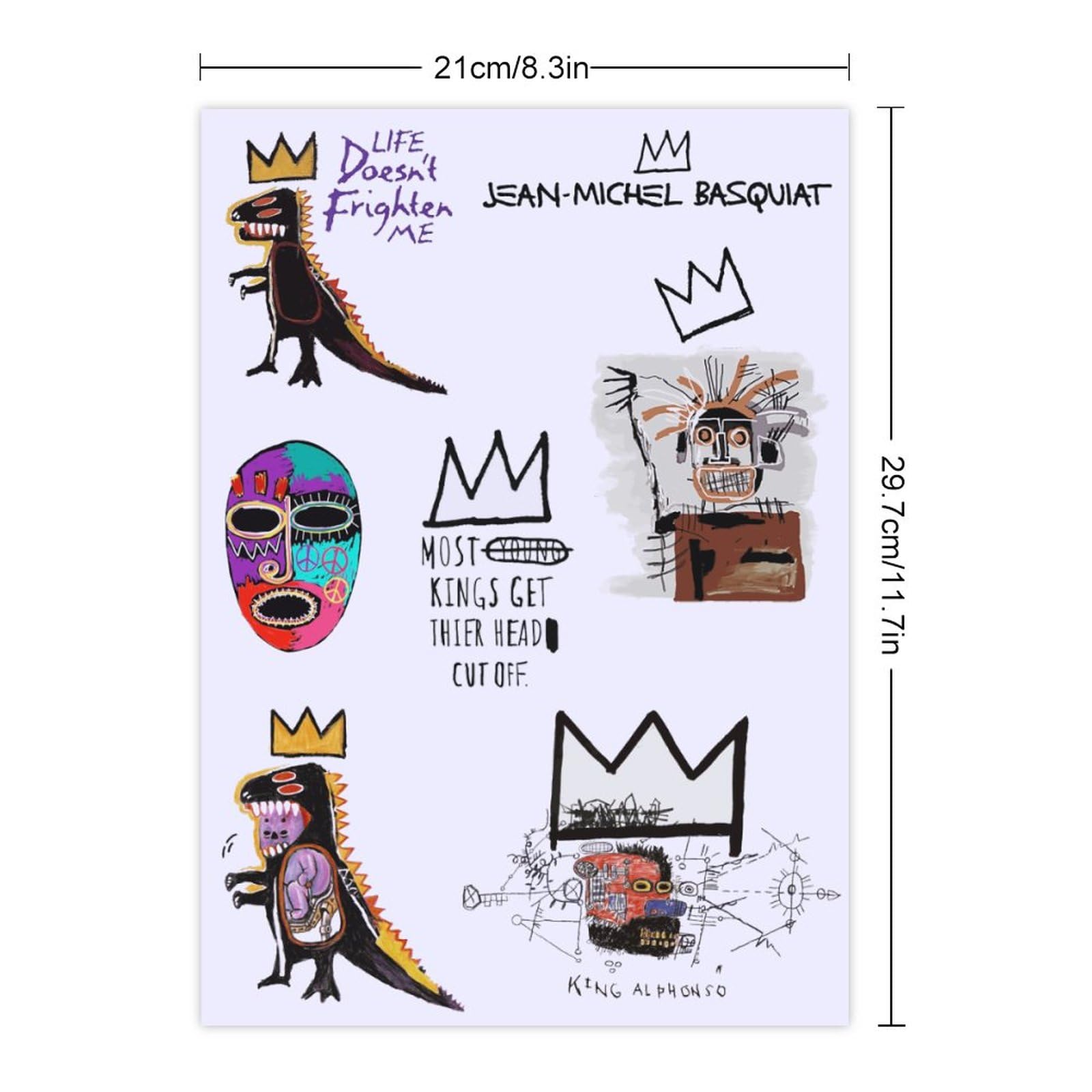 Amazon.co.jp: Decoration Stickers Seals Jean-Michel Basquiat Jean