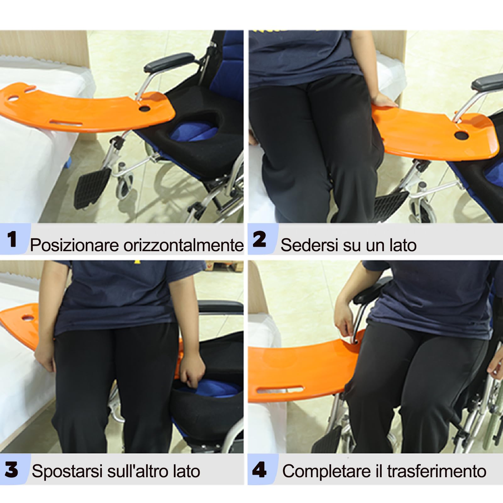 Tavola di Trasferimento per Sedie a Rotelle, Tavola Trasferimento per Carrozzine e Letti/Auto/Letto/Assistenza Domiciliare/Viaggi/Toilette/Vasca da Bagno