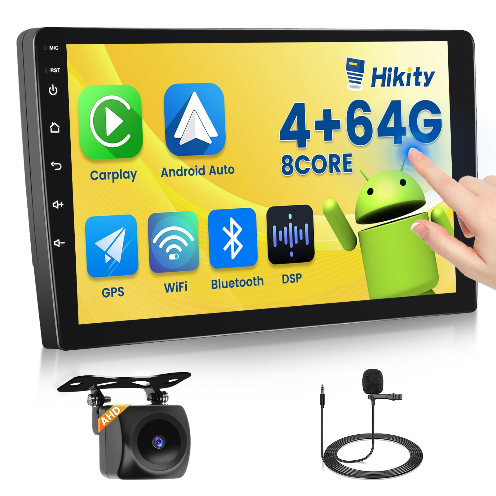 Amazon.com: [4+64G] Hikity Android 13 Car Stereo Double Din