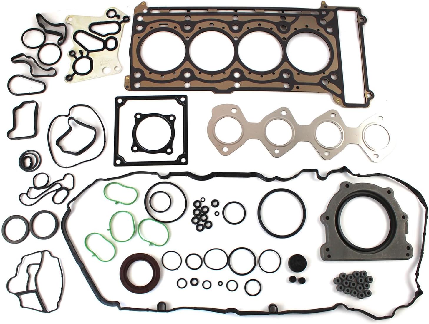 M271 Engine Cylinder Head Gasket Set Fits for Mercedes W203 W204 W211 C180 C200 C220 Coupe C230 CLK200 E200 SLK200 2003-2011 1.8L Supercharged OE 2710140004 2710140104